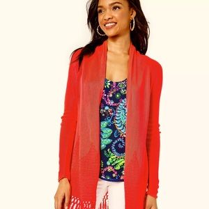 Lilly Pulitzer Tatum cardigan in Spicey Coral